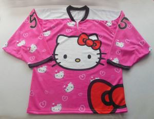 Artwork Cute Murah Custom Hockey Jerseys Mesh Shirt Hockey Fabric